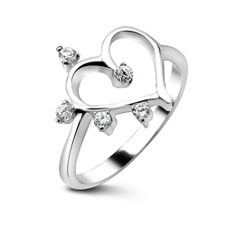 Heart Shaped Silver Ring CSR-49